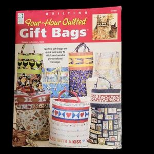 Four hour quilted gift bags patterns by House of White birches  paperback